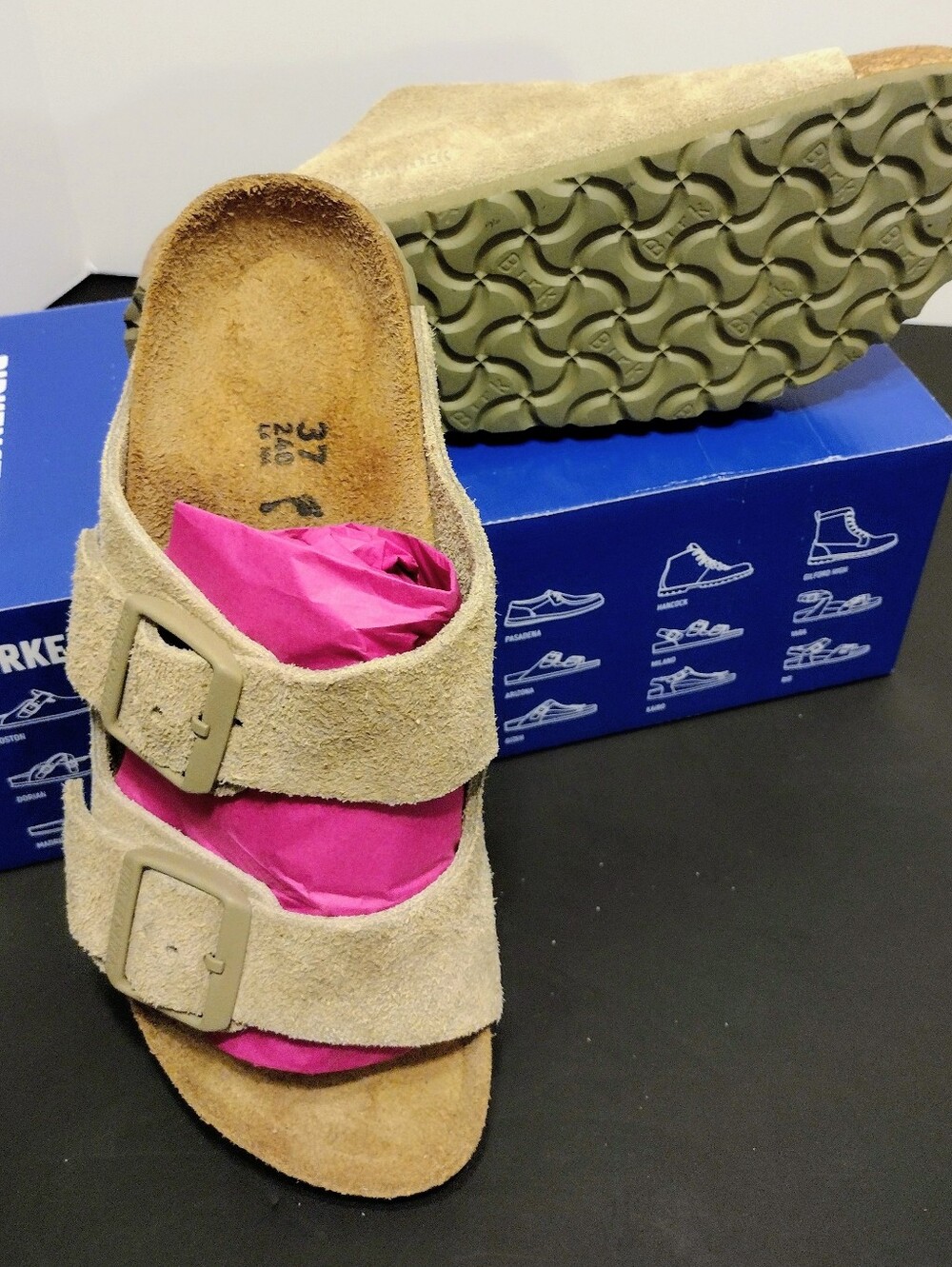 Birkenstock Women's Size 6-6.5 US Slip On Khaki Color Brand New In Box